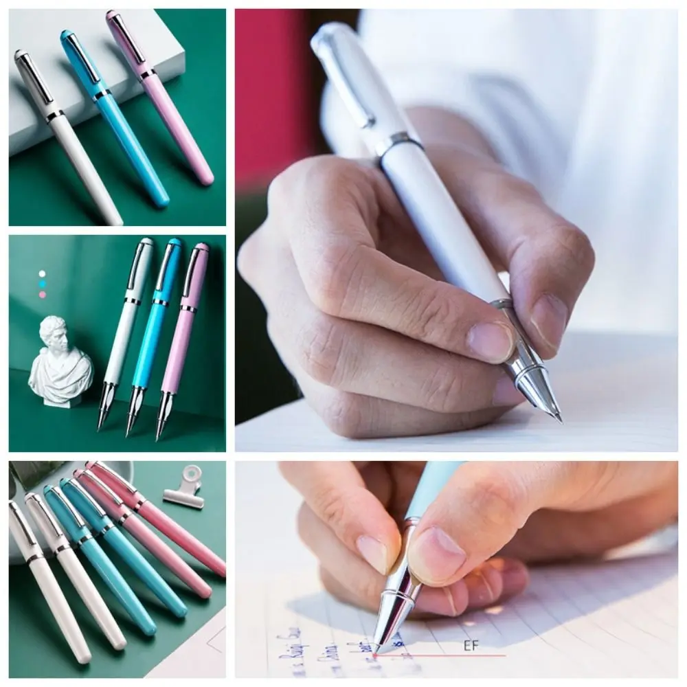 EF0.38mm Fountain Pens Smooth Writing Calligraphy Signature Pen Drawing Fine Pointed Metal Ink Pen Office Accessories