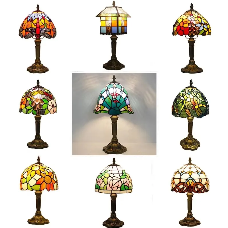 Glass desk lamp modern design with flexible AC power supply for interior decoration and bedside reading
