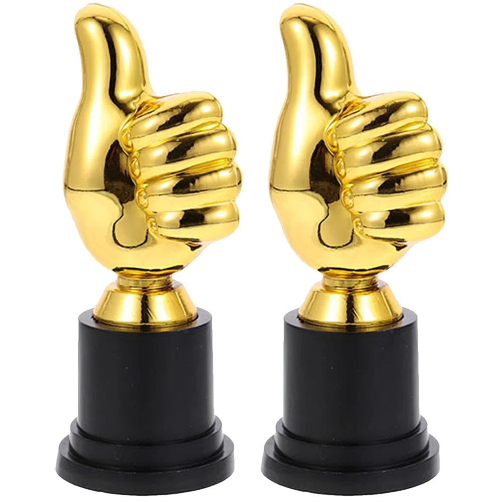 2 Pcs Kids Awesome Trophy Children Competition Kindergarten Decor Cup for Sports Prize Model Plastic Champion Award