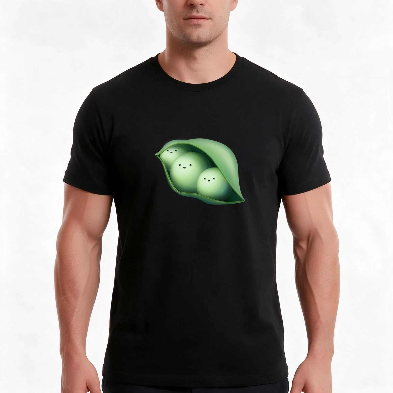 Peas in a pod T-Shirt Summer Casual Cotton Tee Oversized Streetwear Tops Vintage Graphic Print Loose Fit Short Sleeve