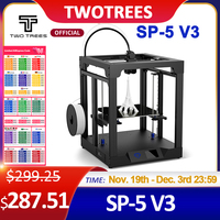 Twotrees High Speed 3D Printer SP-5 V3 Upgrade Core XY FDM Large size Color Printer 350m/s Dual Z Axis Print PA/PC/PLA