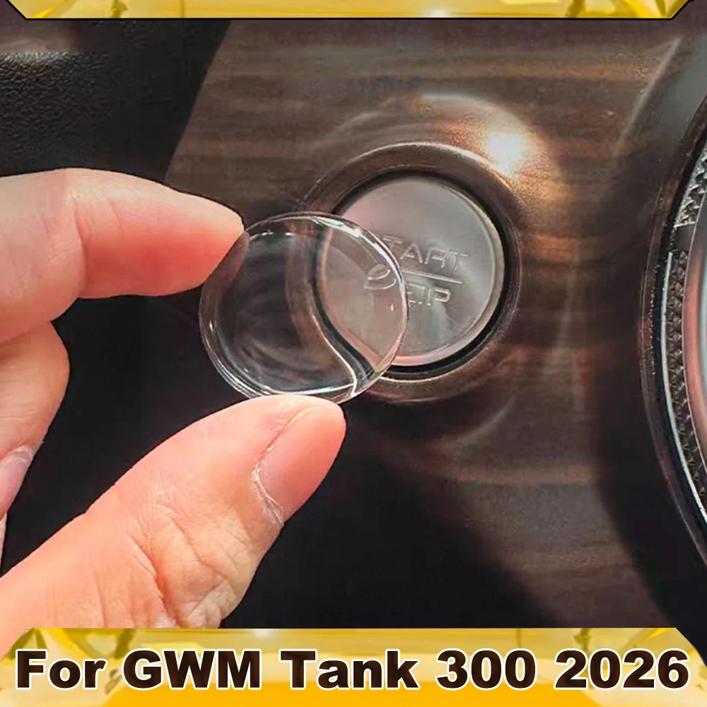 Start Stop Button Sticker For GWM Tank 300 2026 Epoxy Resin Ignition Switch Protective Cover Car Interior  Accessories