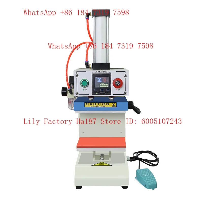 Pneumatic single-station ironing machine 10 * 15 small area pattern pressing and ironing heat transfer printing machine