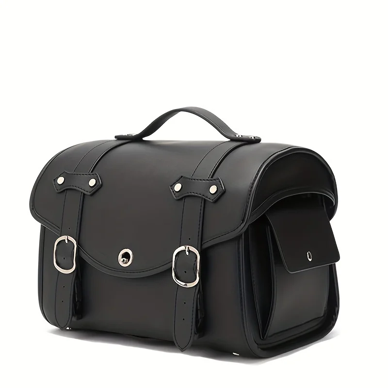 Motorcycle Universal Black Back Seat Bag Side Waterproof Luggage Bag Outdoor Casual Large Capacity Tote Bag