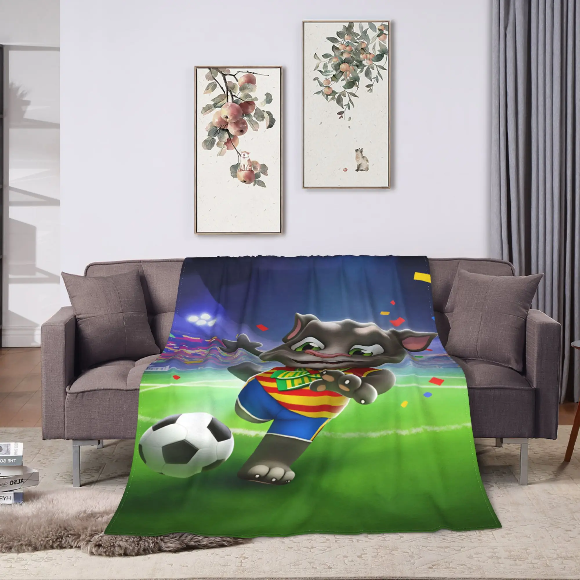 Game T-Talking T-Tom And F-Friends Blanket  Soft Pattern Plush Throw Blanket For Couch Chair Camping Flannel Bedspread Bed Cover