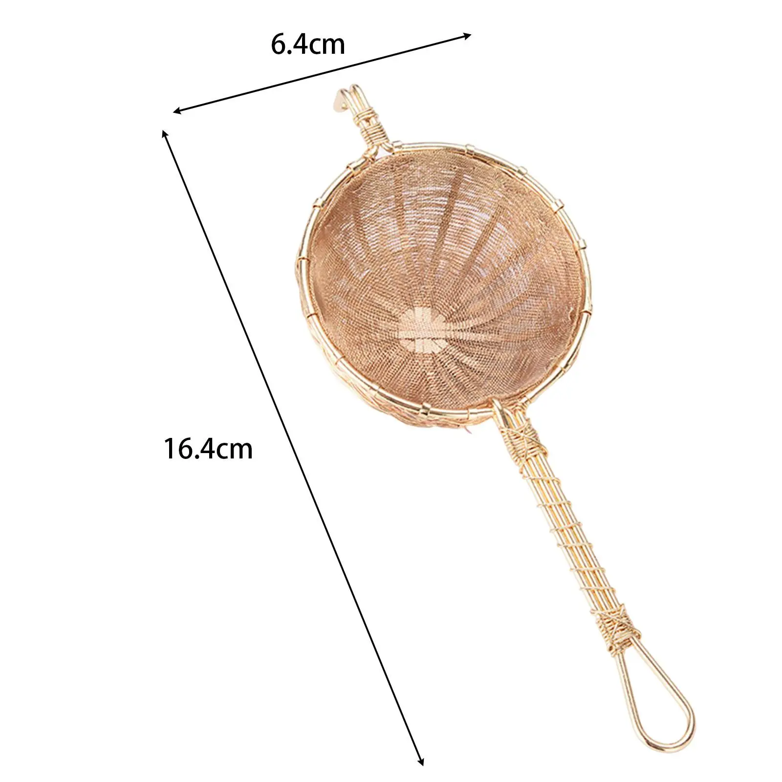 Brass Tea Strainer Practical Lightweight Sturdy Creative Mesh Tea Filter for Kitchen Hotel Household Living Room Loose Leaf