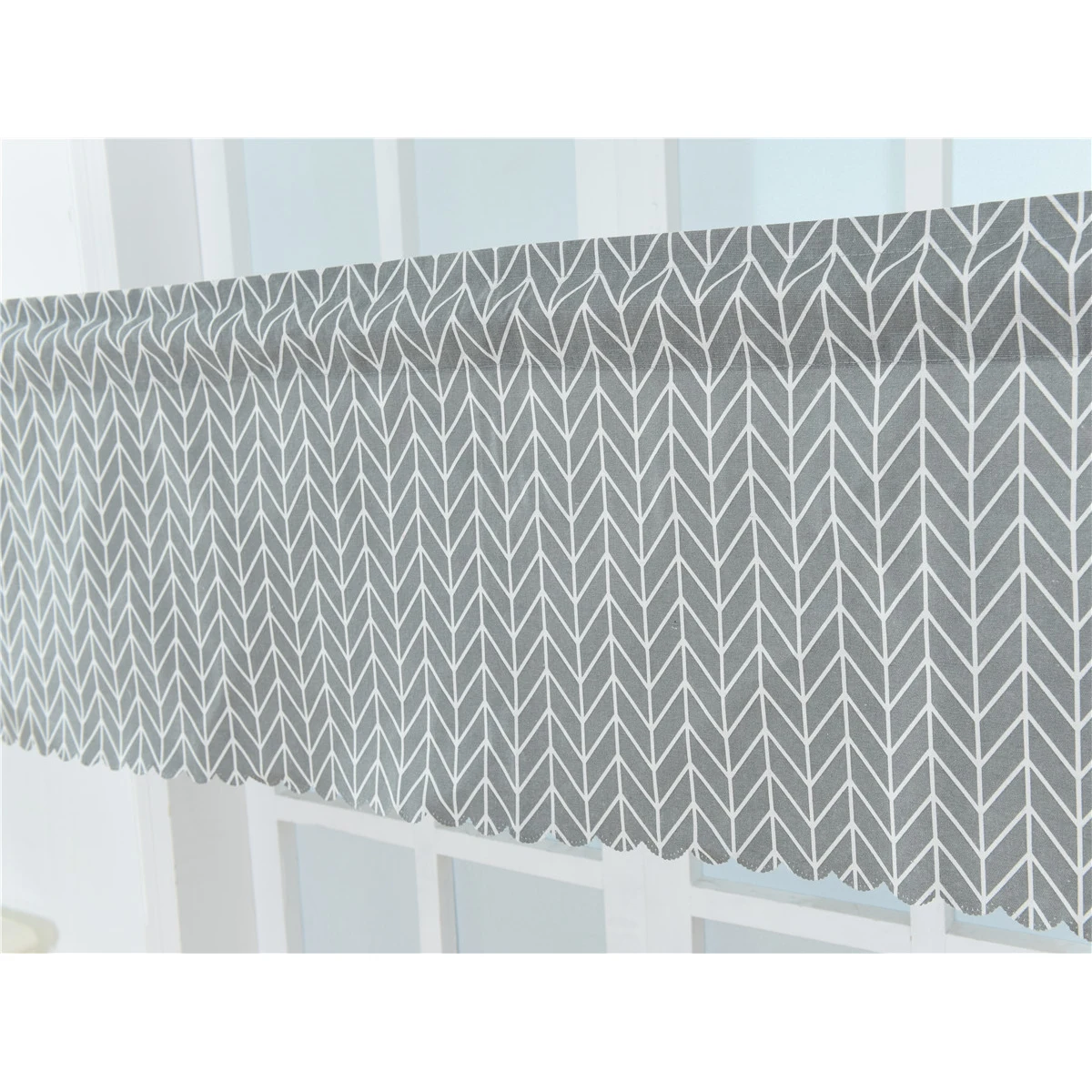 

145x45cm Yellow Grid Short Curtain for Kitchen Door Window Home Decor Modern Rustic Style Polyester Shade Screen Purdah