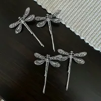 2PCS/4PCS Y2K Millennium Alloy Dragonfly Animal Hair Clips in a Row - Image 3