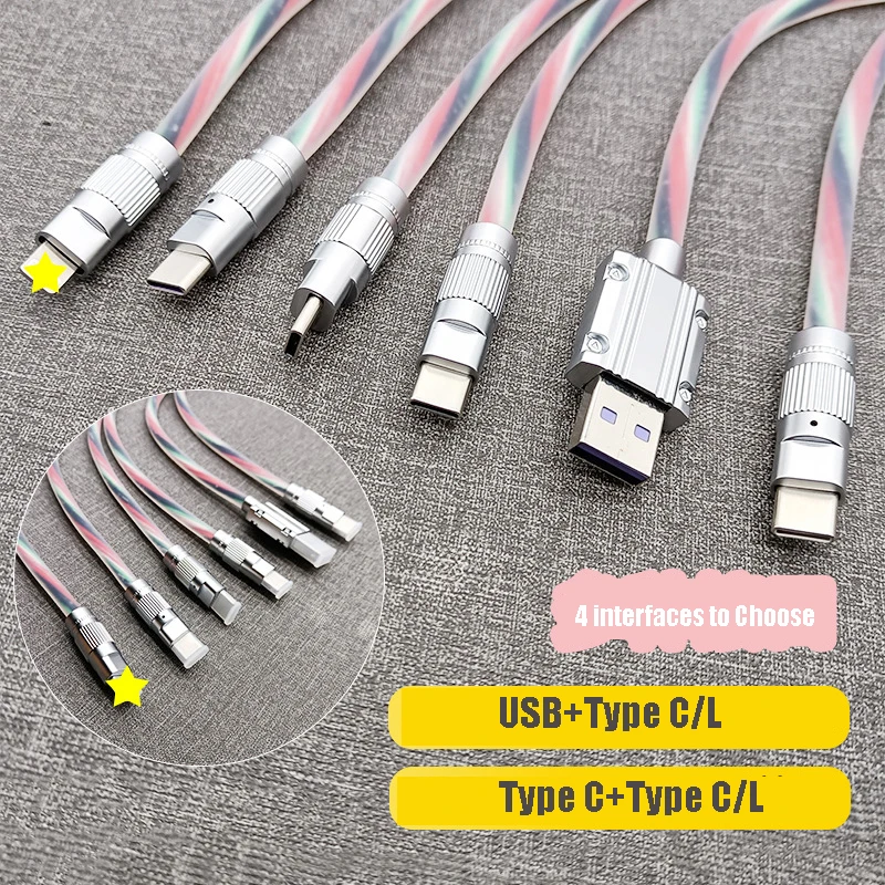 120W Silicone USB Type C Cable Super Fast Charging Zinc Alloy Data Cable PD 27W Data Line for iPhone iPad Huawei Samsung S20