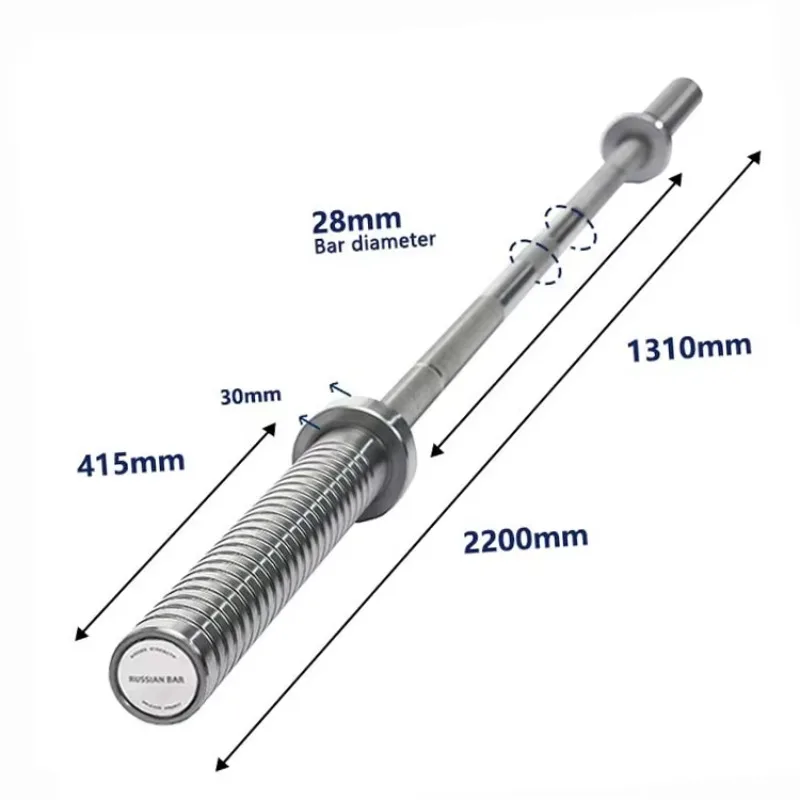 20kg Russian Competition Barbell 240K PSI Weightlifting Bar Powerlifting Bar for Commercial Gym Equipment