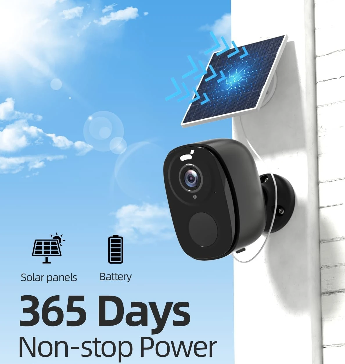 كاميرا OKAM PRO 4G الشمسية HD 5MP SIM كاميرا 5000 مللي أمبير بطارية 130 ° عدسة واسعة الزاوية خارجية IP66 مقاومة للماء CCTV رؤية ليلية ملونة #2