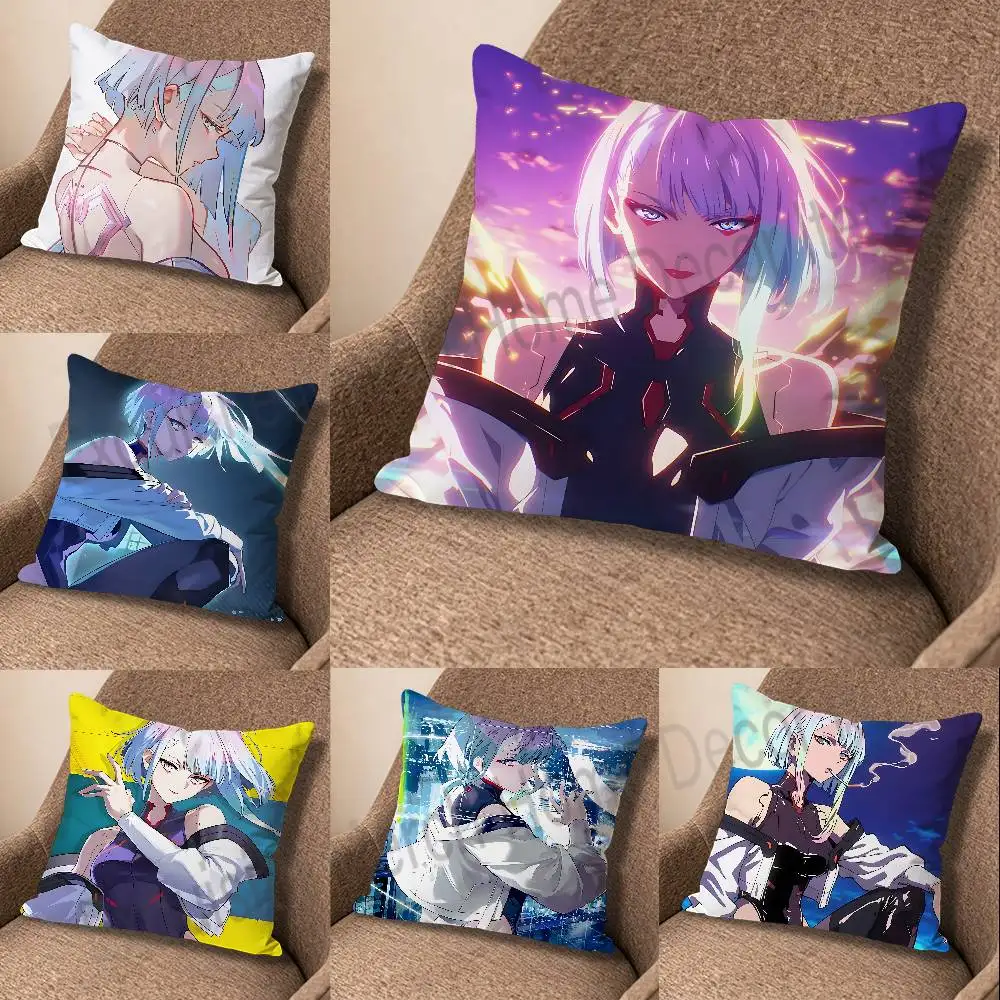 Cute L-Lucyna K-Kushinada Anime Celebrity Merchandise All-Match Printed Pillow Case Sofa Car Office Room Decoration Protector