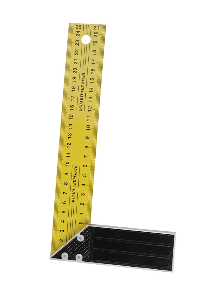 L-Quadrat-Winkellineal, 90-Grad-Lineal, Stahl, 250/350 mm, für Holzbearbeitung, Zimmerei, Lederhandwerk, Prüfung, Messhandwerkzeuge