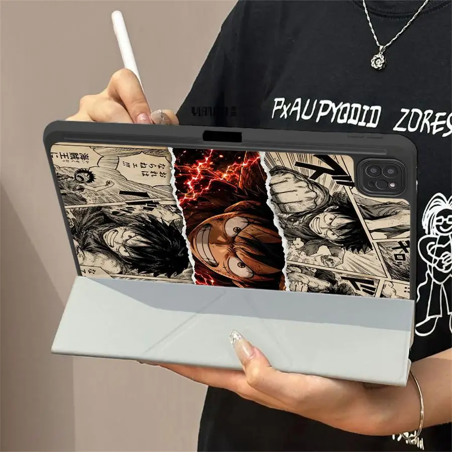 Ones Pieces Super Case for Apple iPad 10th Gen 11th 9th Pro M4 13 2025 2026 Air 8 M2 M3 3 Mini 7 6 5 12th with Pencil Slot Air