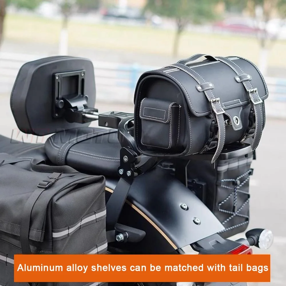 Telescopic Foldable Aluminum Backrest With Mount Bracket Fit For Hyosung Benda VOGE QJMOTOR