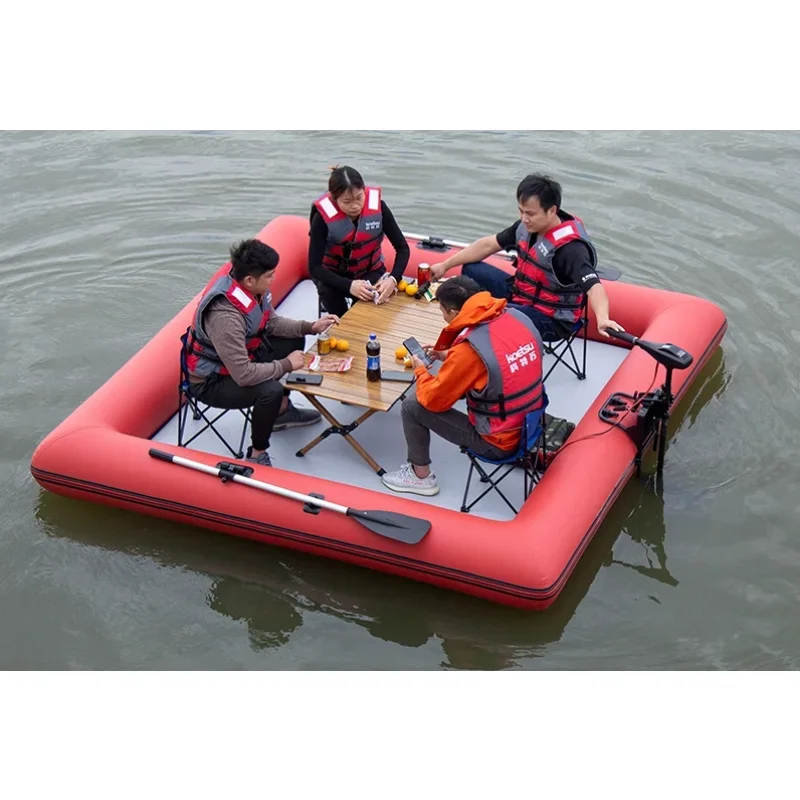 Sightseeing floating platform boat casting net floating portable magic carpet inflatable platform floating team building