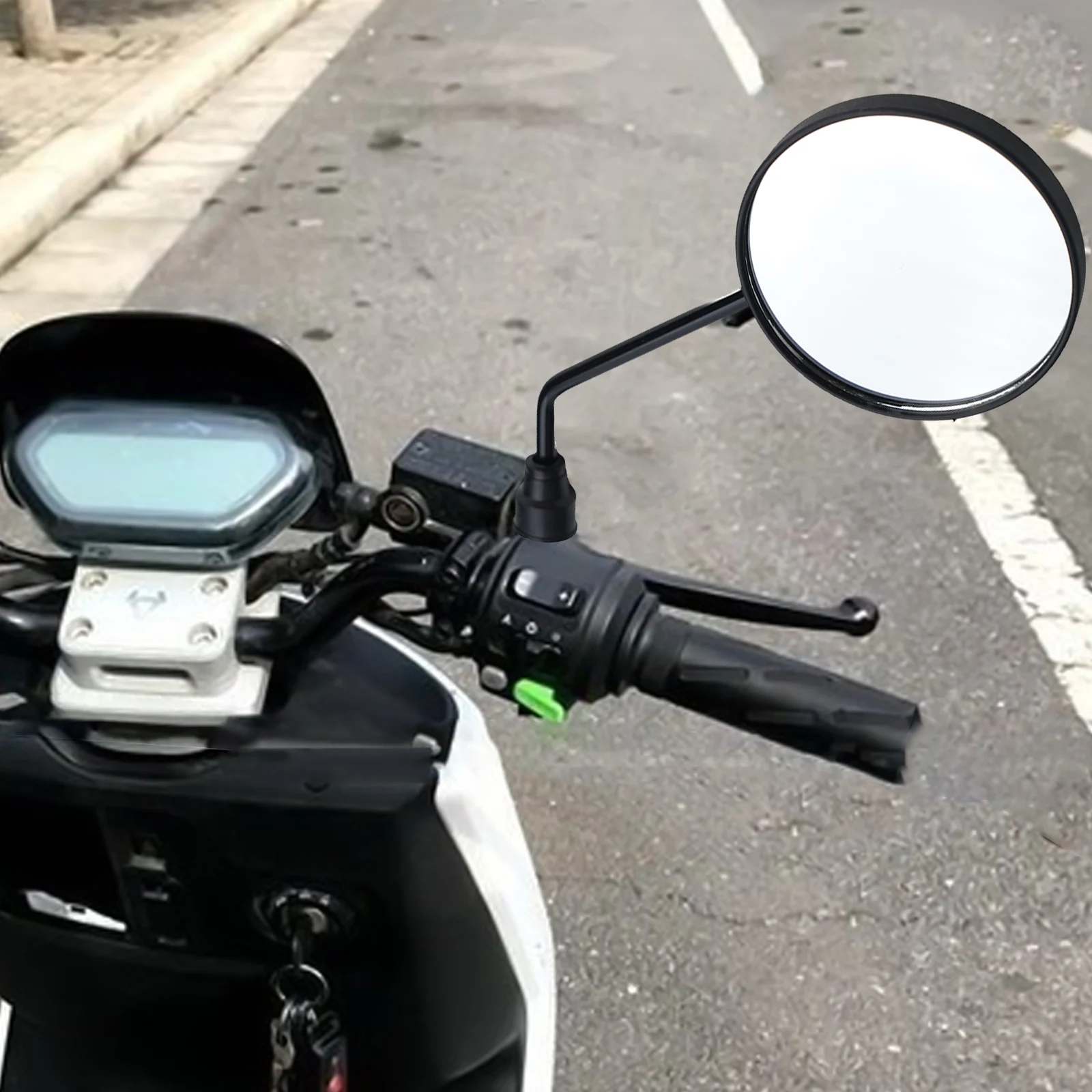 

For Ebike Bicycle Rearview Mirror Wide Angle Rearview Mirror For Handlebars M8 Brand New Handlebars Compatible