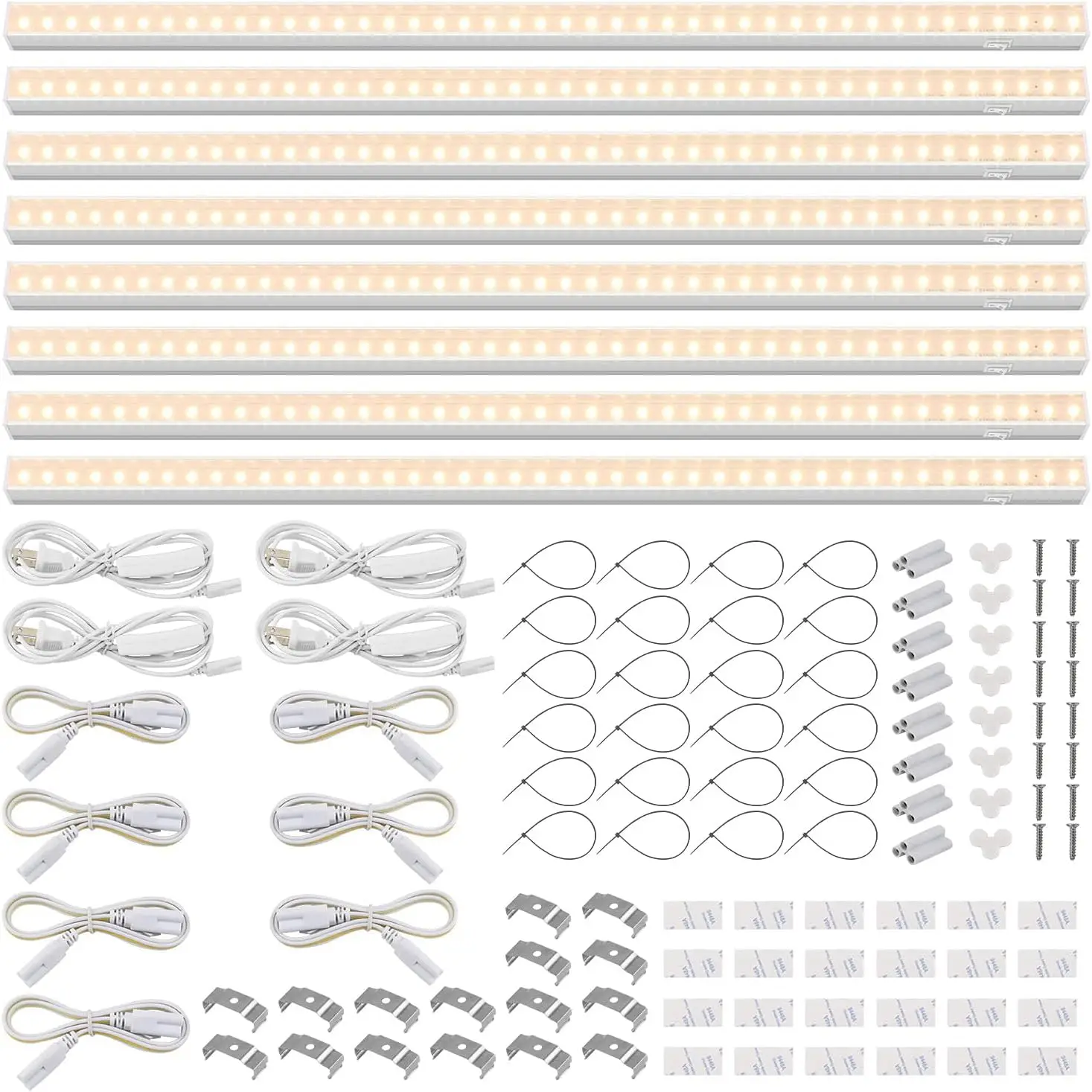 

Светодиодные фитолампы T5, полный спектр, 2 фута, 80 Вт (8 x 10 Вт, эквивалент 500 Вт), светодиодная лента для выращивания растений