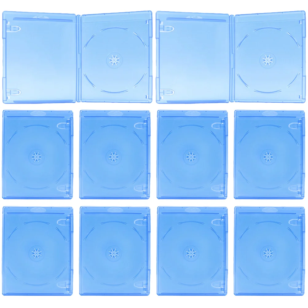 

10 Pcs CD Disc Case Transparent Storage Cases Clear Jewel Boxes Rack Plastic Discs Travel Wallets