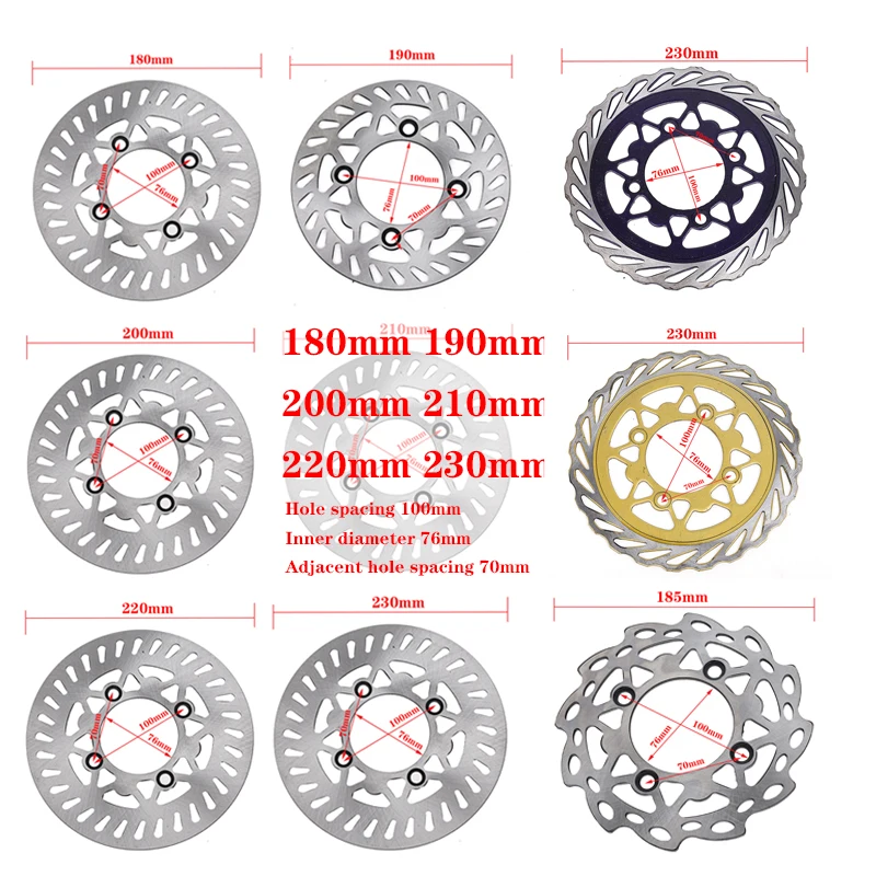 Front Rear Brake Disc Rotor 180 185 190 200 210 220 230MM For 125cc 150cc 200cc 250cc Quad Pit Dirt Bike ATV UTV