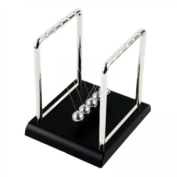 Classic Balance Balls Toy Stainless Steel Desktop Science Decor for Classroom Office Study or Living Room