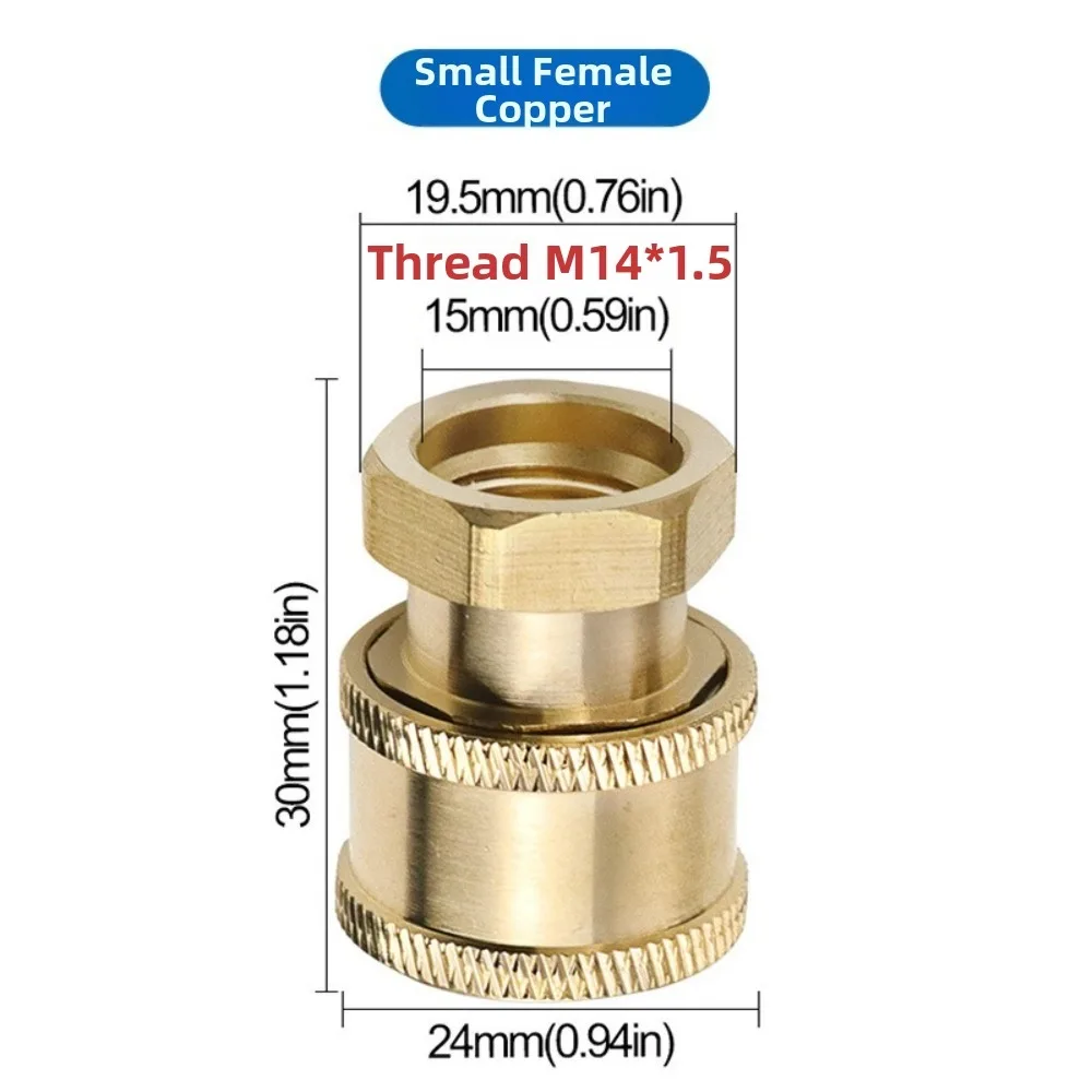 1/4 Inch Pressure Washer Nozzle Leak-Proof Quick Release Quick Connect Coupler High Pressure G1/4 Male Female