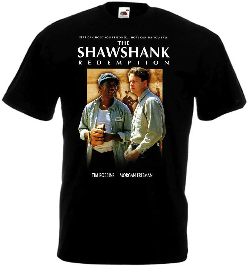 Le Shawshank Redemption v1 t-shirt noir affiche de film toutes tailles S-5XL