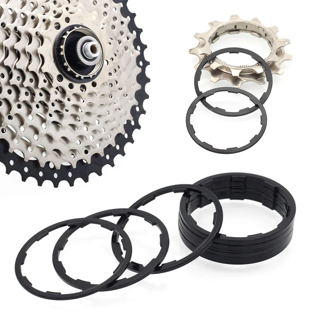 3pcs 1/1.5/2/1.85/2.18/2.35mm Bicycle Flywheel Cassette Gasket Spacer Bike Hub Washer For Cartridge Flywheel Tower Base