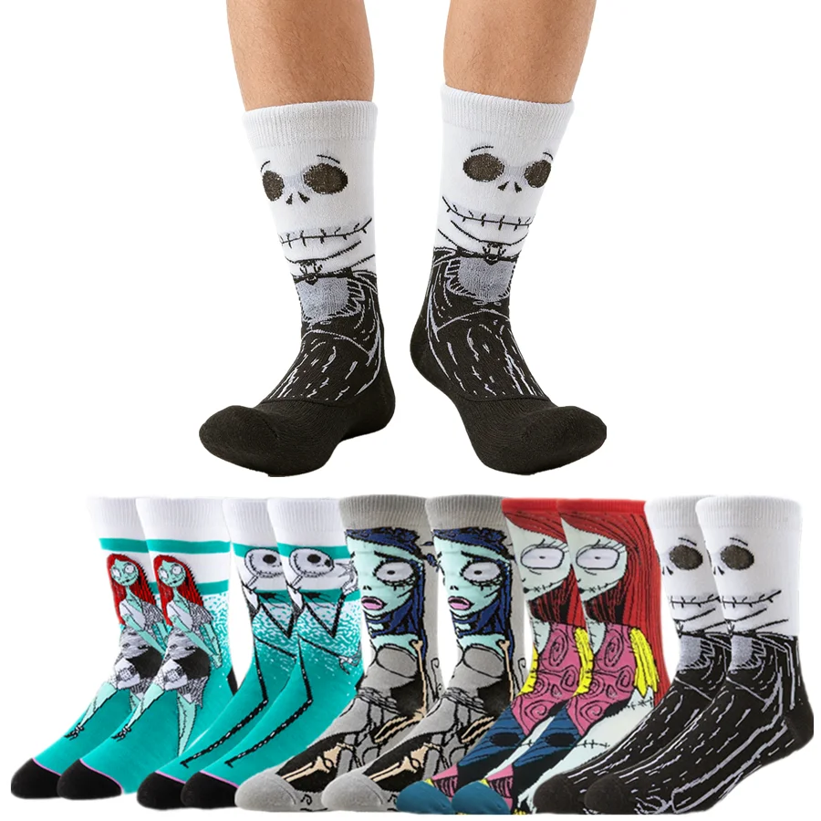 

1/5 пар Potdemiel мультфильм аниме повседневные носки для экипажа унисекс хип-хоп уличная мода новинка забавные носки