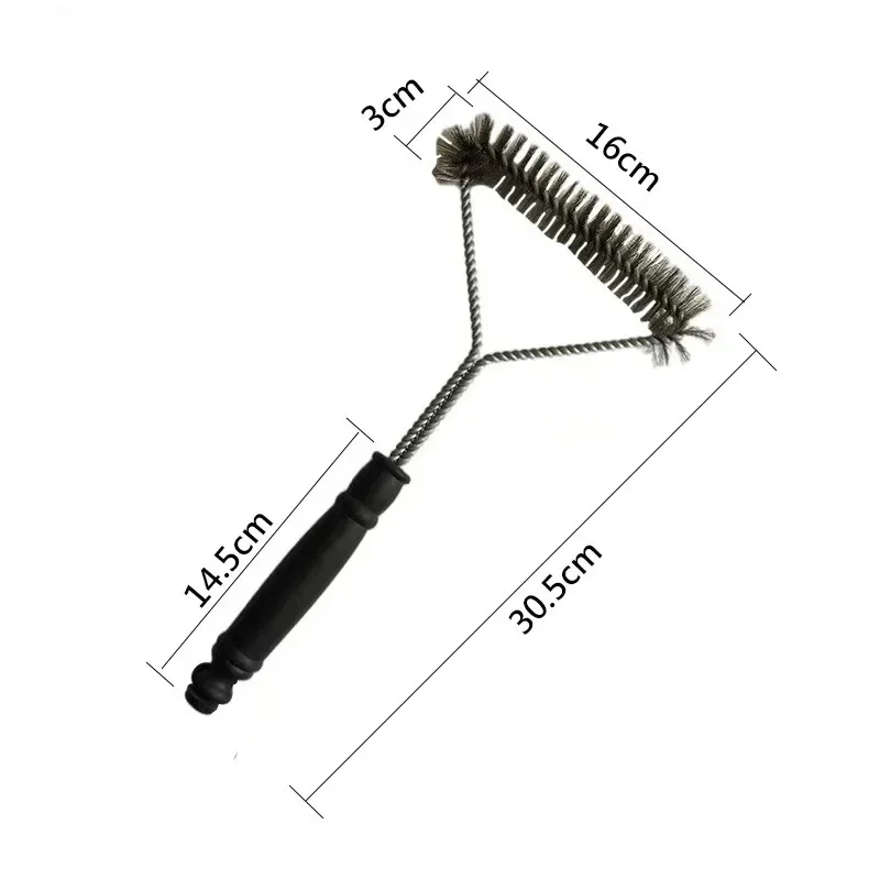 Barbecue Grill BBQ Brush Clean Tool Grill Accessories Stainless Steel Bristles Non-stick Cleaning Brushes Barbecue Accessories