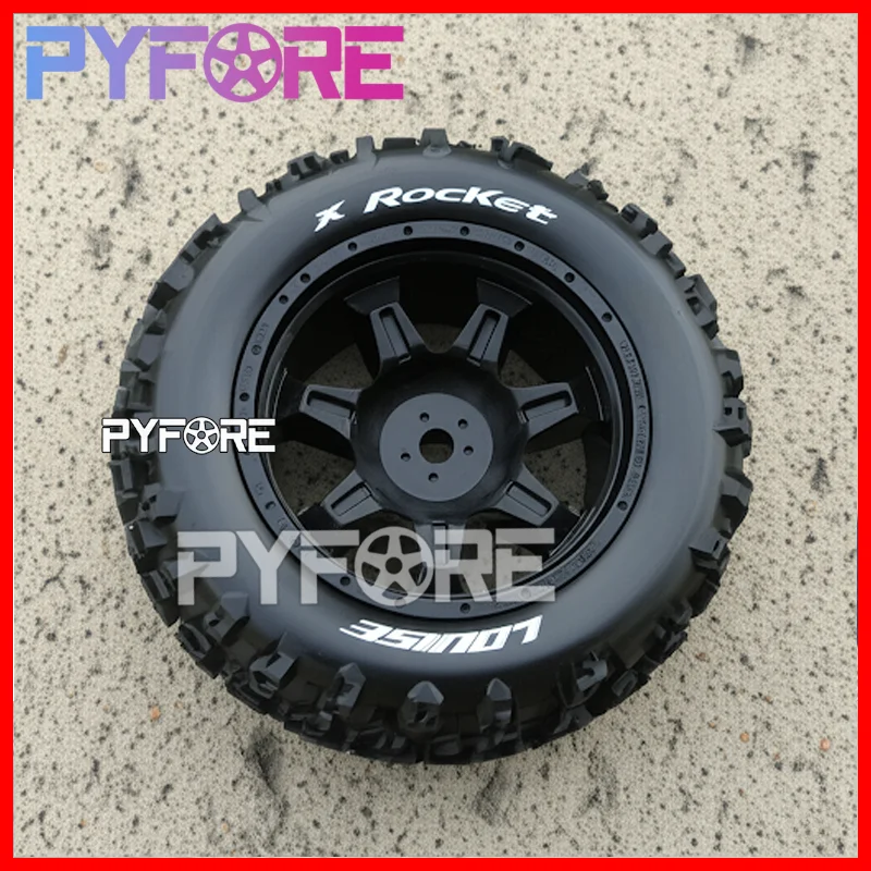 

LOUISE 1/5 RC Cars 213x98mm 24MM Hex Adapter Off - road Tires for ARRMA KRATON 8S Monster Truck, L - T3295BM~L - T3298BM