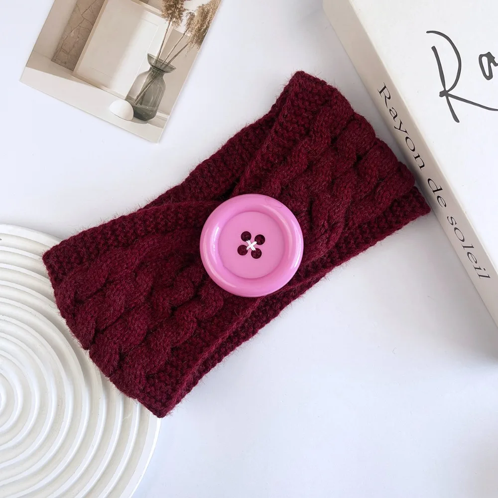 Cable Knit Knitted Headband Soft Stretch Knitted Fabric Ear Warmer Headband Wide Band Twisted Front Turban Headband