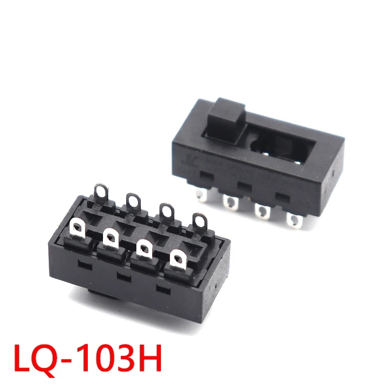 【10-5PCS】LQ-103H Hair Dryer Switches 12A 250V 3 Position 8 Pin Toggle Slide Switches