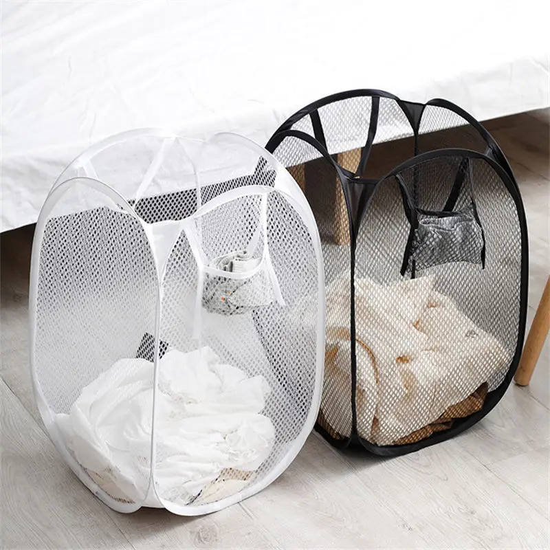 

Folding Laundry Basket Household Large-capacity Debris Storage Bag Bucket Breathable Space-saving Bathroom Accessories