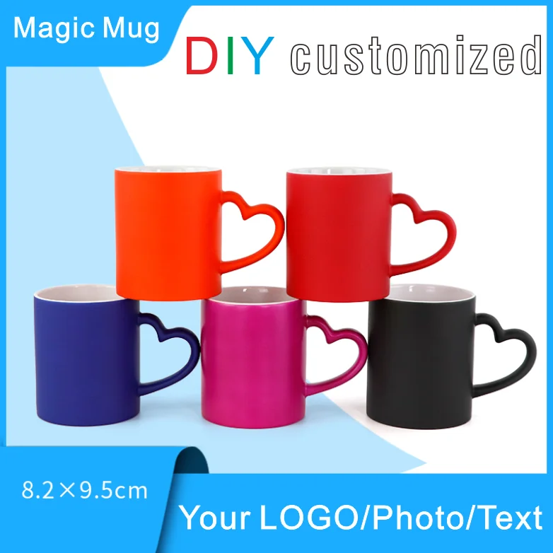 DIY Magic Mug Hot Water Change Color Ceramic Cup, Customize Print Photo, LOGO TEXT Picture, Creative Gift for Friend,