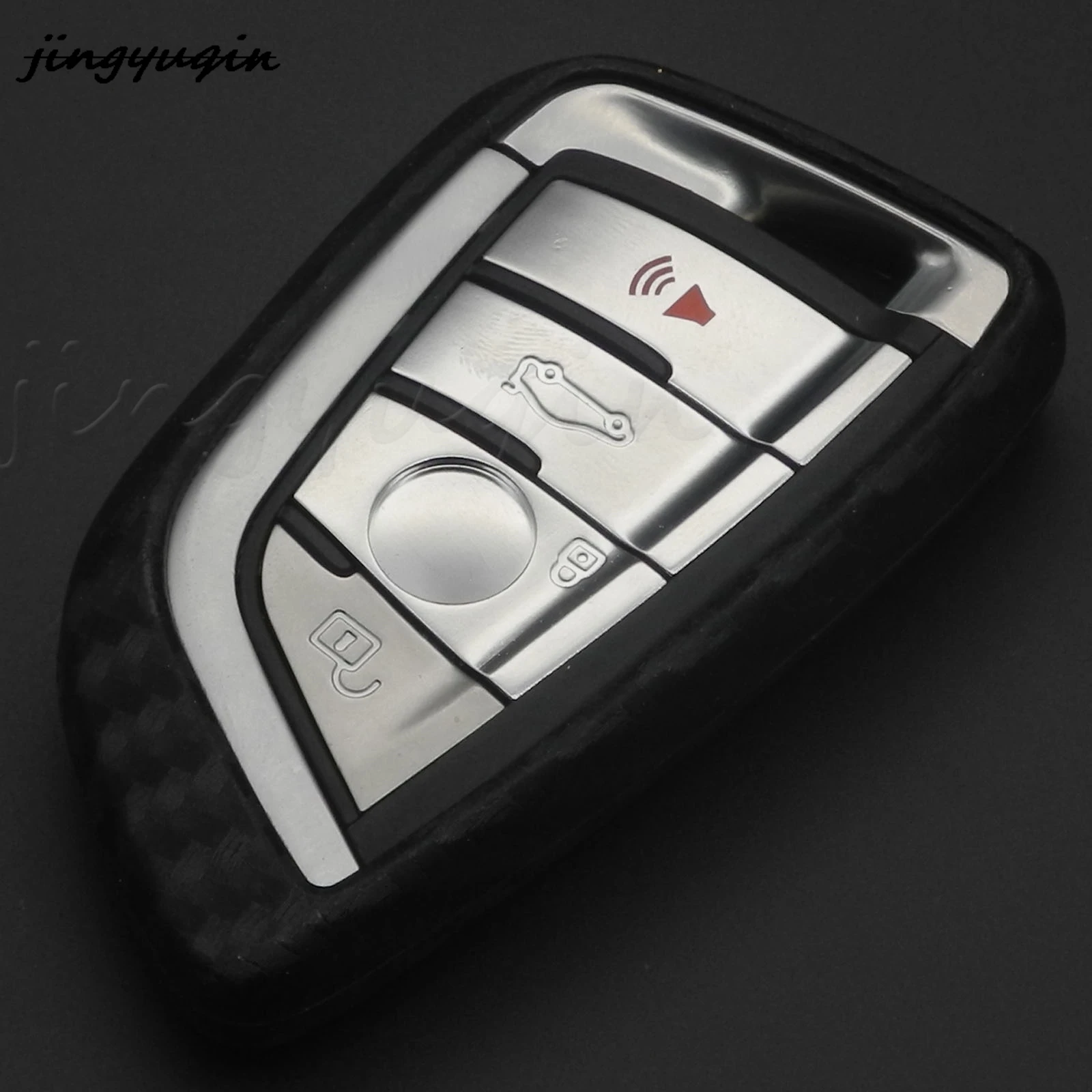 jingyuqin  Remote Car Key Case Silicone Protect Shell For BMW X5 F15 X6 F16 G30 7 Series G11 X1 F48 F39 Keyless Cover Protector