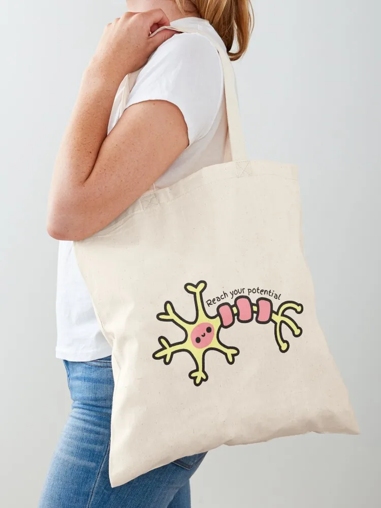 

Reach your potential - Cute Neuron - Psychology Design Tote Bag tote bag women Eco bag canvas shopping