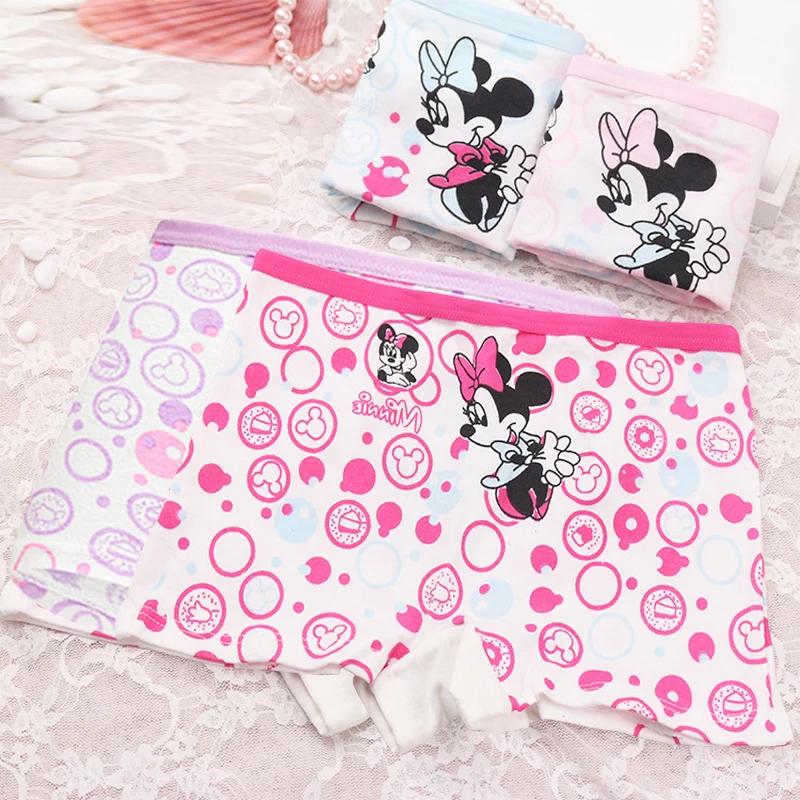 4 Pcs/Lot Children\'s Underpants For Girls Cute Cat Hello Kitty Cartoon Girls Panties Cotton Baby Kid Underwear Breathable Briefs