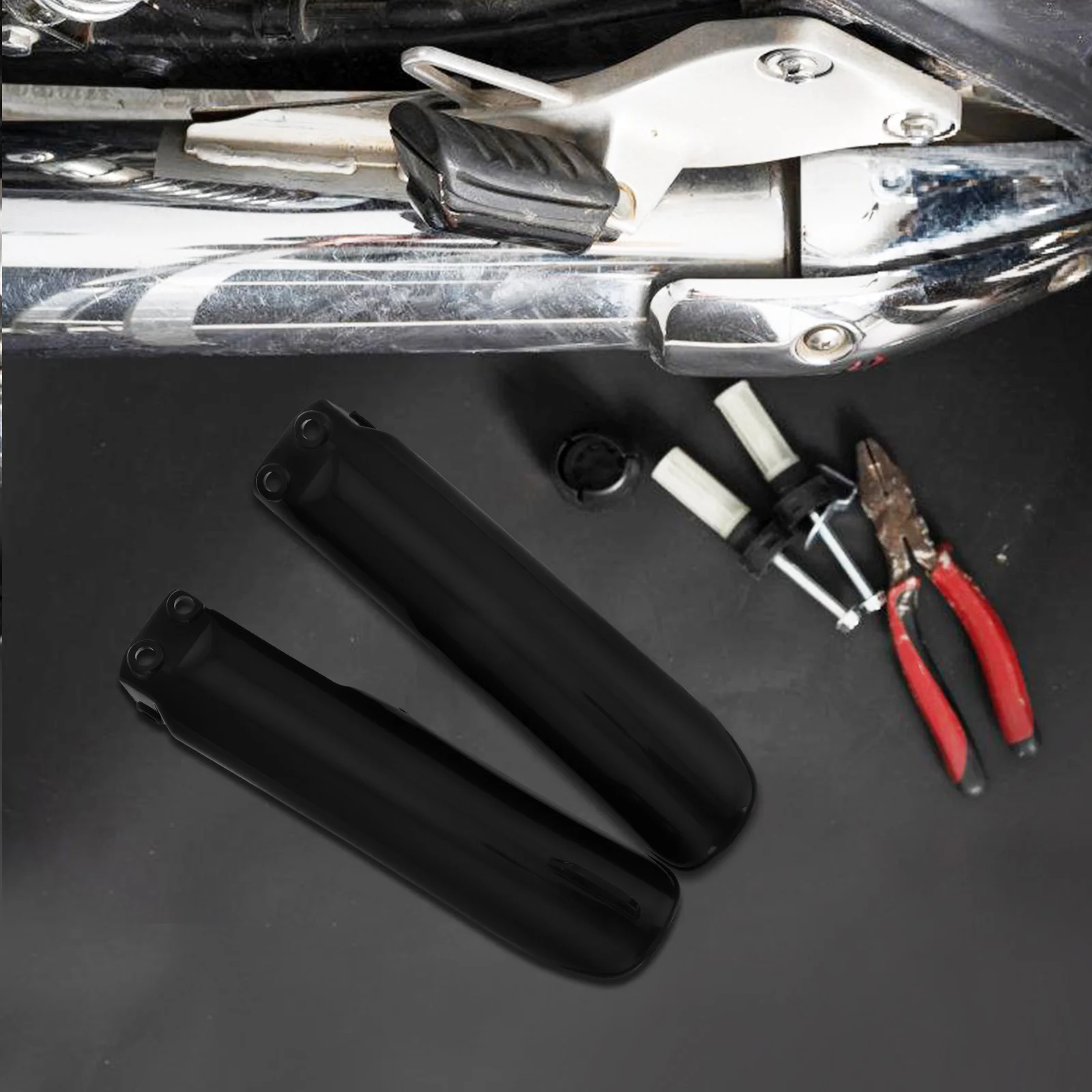 Motorfiets Schokdemper Guard Voorvork Protector Cover Voor Crossmotoren Off-Road Pit Motorfietsen Spatbord Mouw