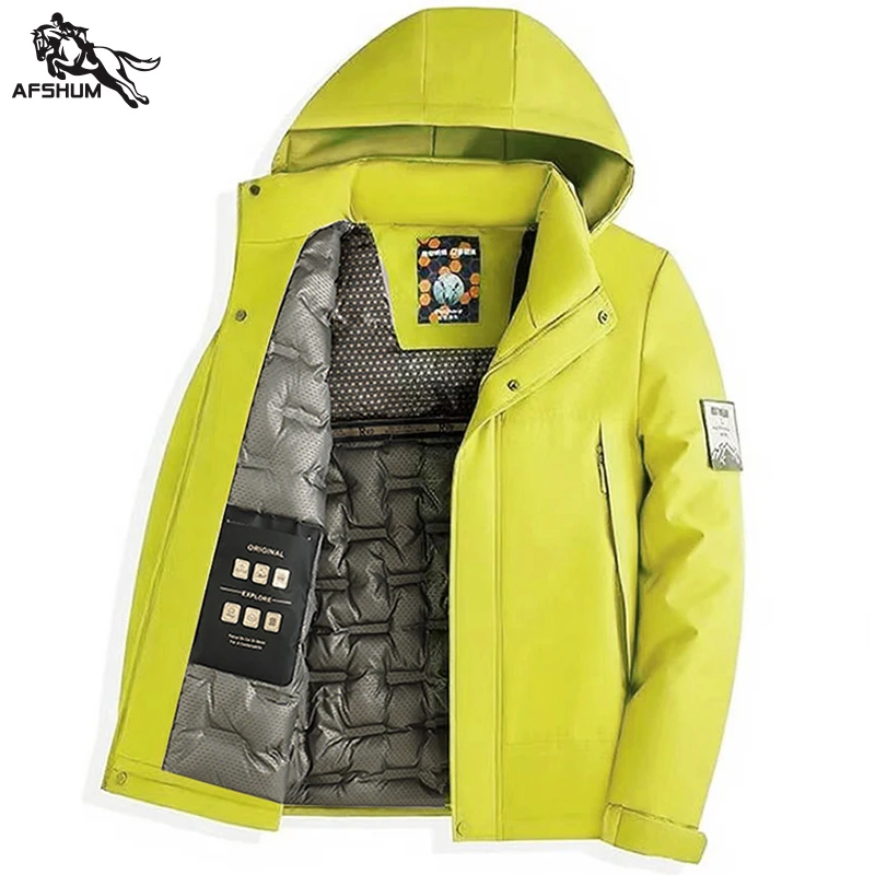 

Зимняя куртка мужская куртка-парка мужская графеновая двойная хлопковая утепленная куртка с капюшоном лыжный костюм мужская повседневная теплая куртка 6852