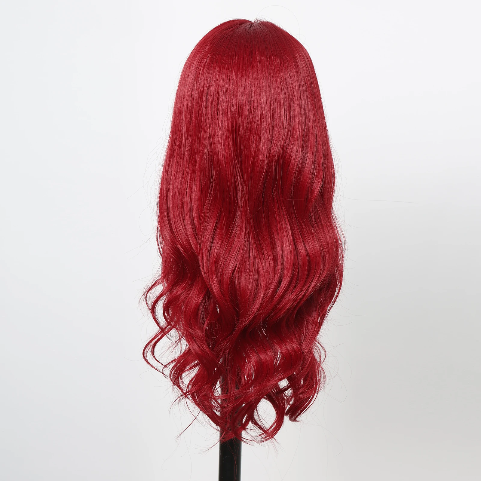 HENRY MARGU Red Synthetic Wigs Long Body Wavy Wig Natural Hairline Daily Red Hair Heat Resistant Fiber Smooth Party Cosplay Wig