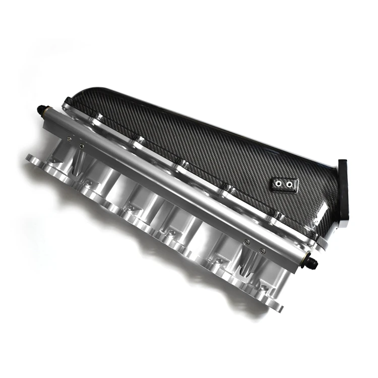 Collettore di aspirazione acceleratore in fibra di carbonio ad alte prestazioni da 100 mm per motore Toyota 1JZ 2JZ