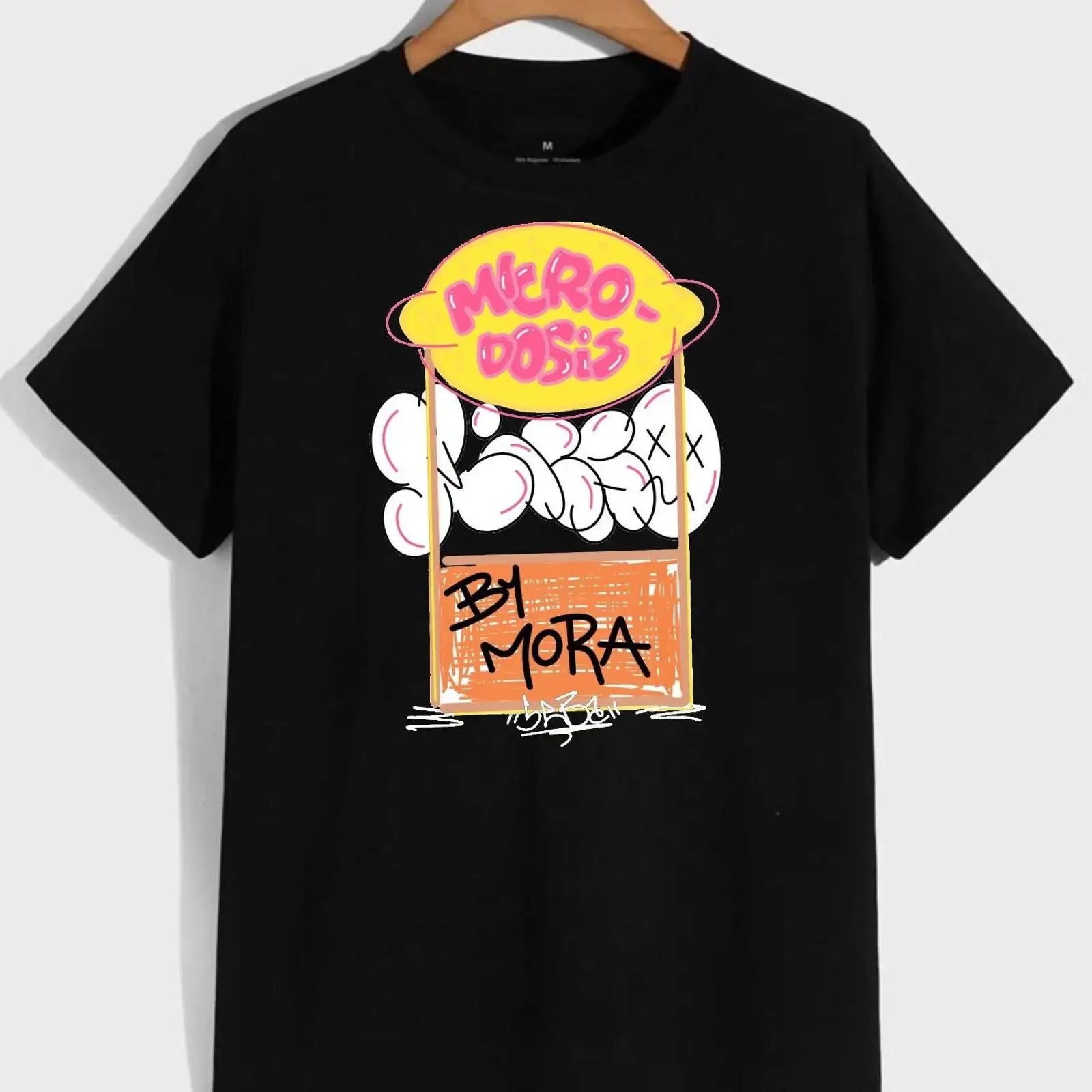 Micro Dosis By Mora T Shirt Blackberry Funny Cartoon Print Streetwear Top vintage Washed Casual Comfortable Versatile Soft