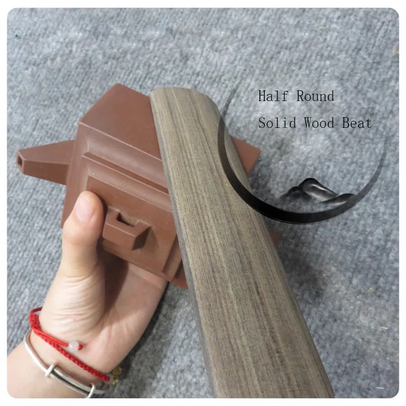 Purple Clay Teapot Tool Half Round Long Solid Wood Hand-DIY Pottery Square Teapot Flower-pot Molding Clay Patting Tools