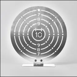 9Inch Round Stainless Steel Target Strong Stable Reinforced Base Practice Target Paintball IPSC Shooting Target Training Target