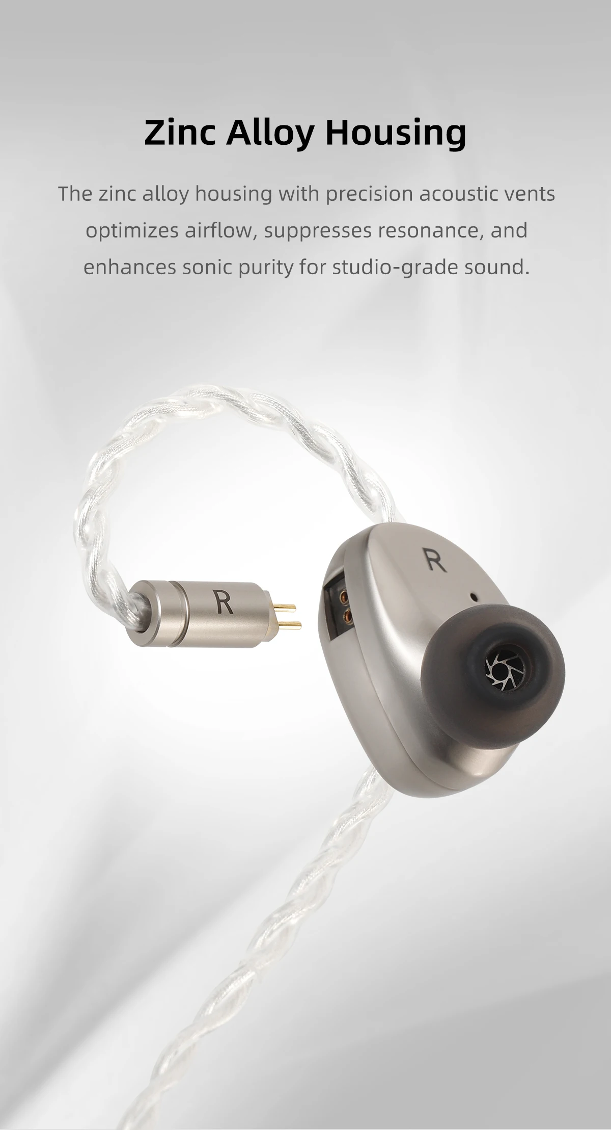 SIVGA Que UTG Flat Glass Diaphragm Dynamic Driver High-Fidelity In-Ear-Kopfhörer mit Kabel, grünes Sandelholz, mit abnehmbarem Kabel – Detail 9