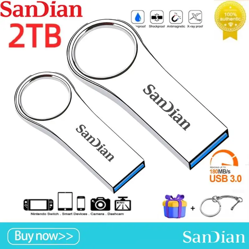 Pendrive 2TB High Speed 1TB USB Flash Drive 512GB Mini Portable Pen Drive 256GB 128GB Metal Flash Disk Usb Pendrive For Iphone