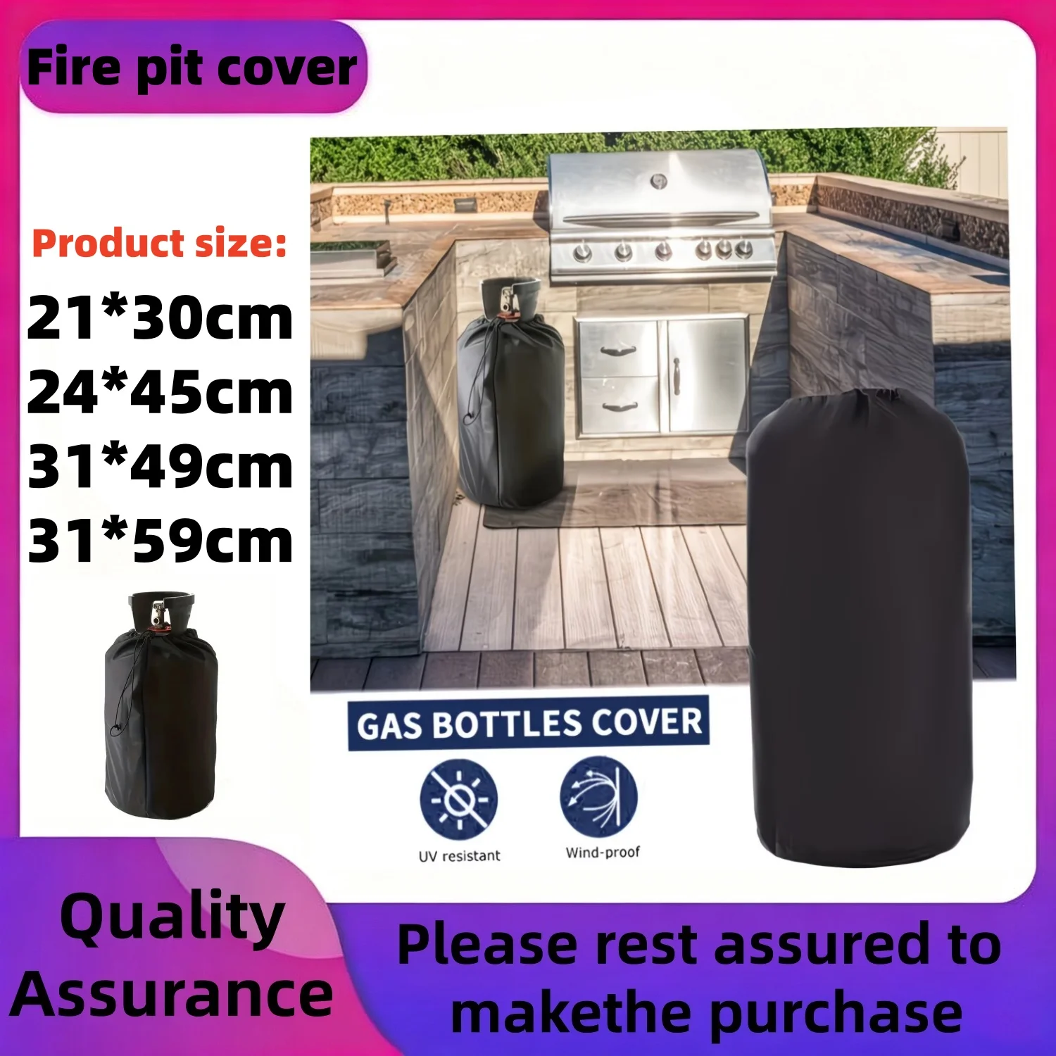 1pc Outdoor Mini Liquefied Gas Cylinder Cover Dustproof And UV Resistant