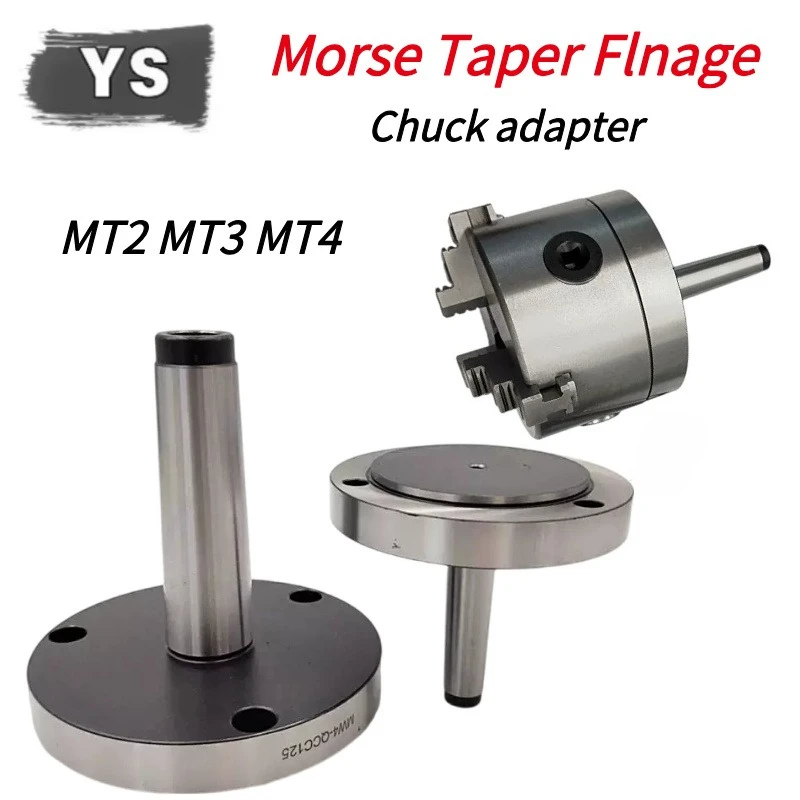 Lathe Chuck FlangeMT2-80/100/125 MT3-80/100 MT4-100/125 Morse Taper Flange Lathe Chuck Adapter For K11-80 K12-80 K72-80 K11-125