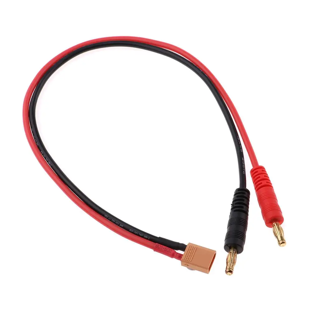 Cabo 4mm /banana para XT30 16AWG 35,5cm para bateria RC LiPO